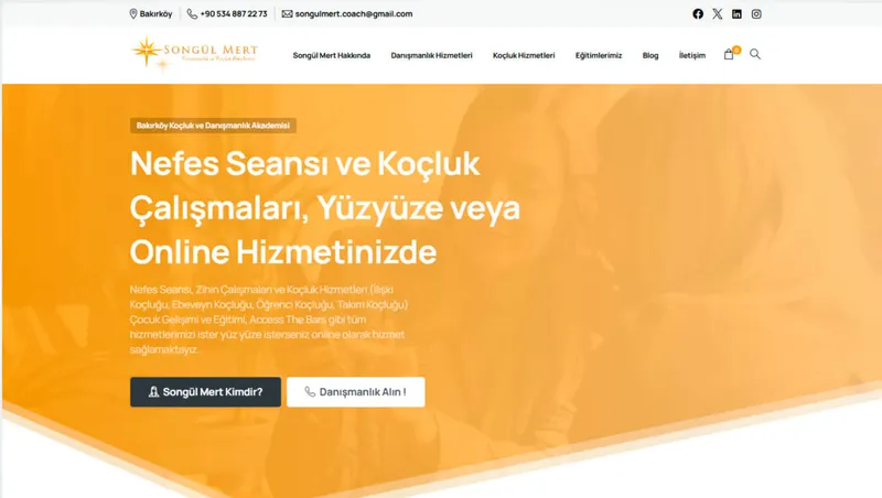 Songül Mert web sitesi ana sayfası