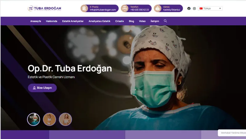 Dr. Tuba Erdoğan web sitesi ana sayfası