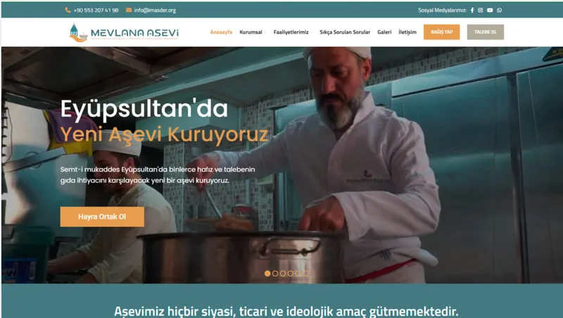 İmasder web sitesi ana sayfası