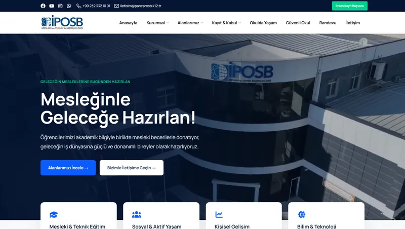 Pancar OSB MTAL web sitesi ana sayfası