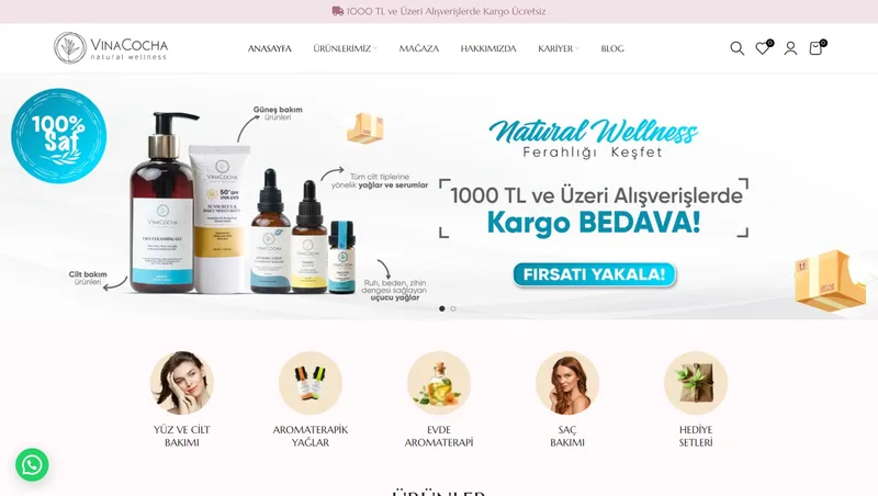 Vinacocha web sitesi ana sayfası