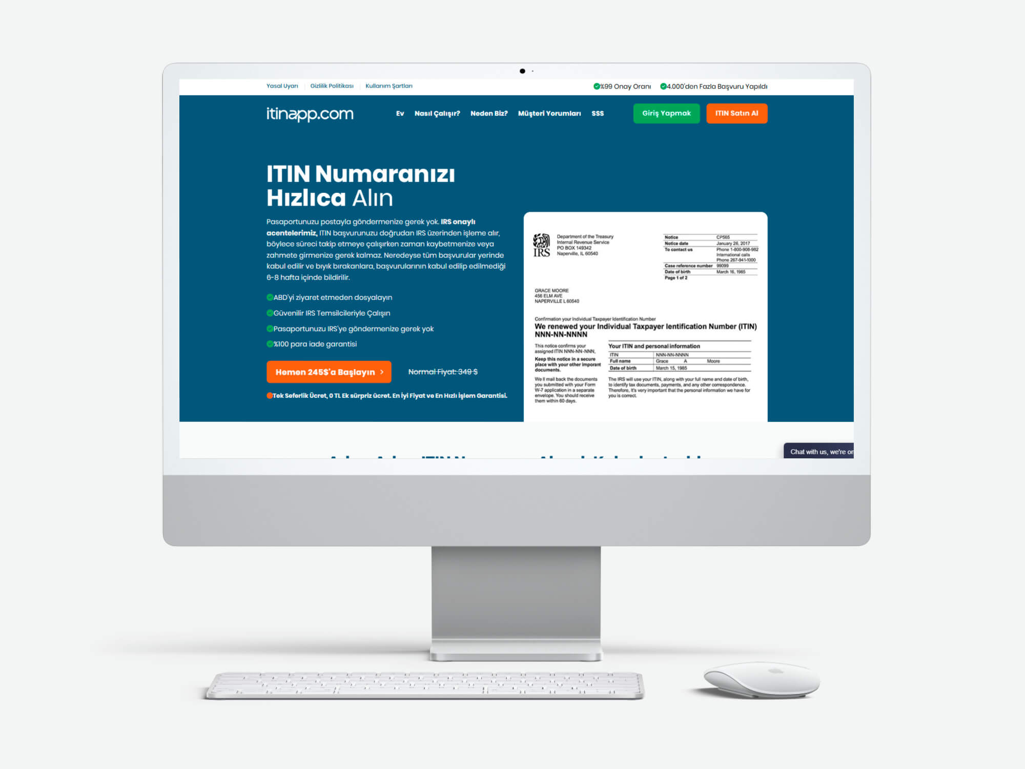 ITIN App website